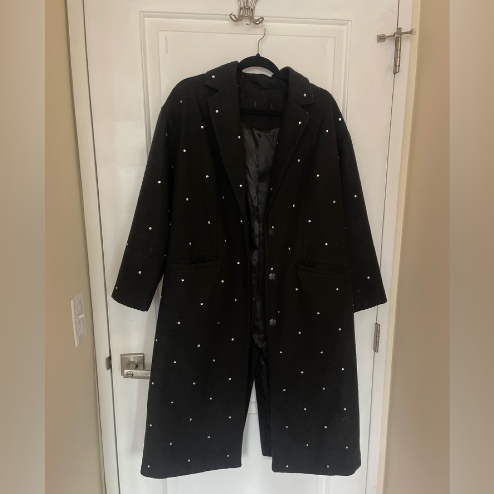 Black Coat Rhinestone Details, Small